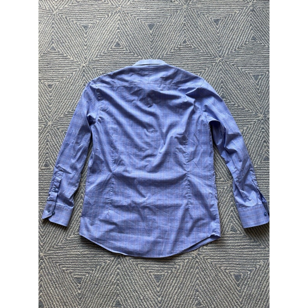 Twillory Long Sleeve Button Shirt - Blue/White/Red - 17 36-37 - Picture 4 of 4